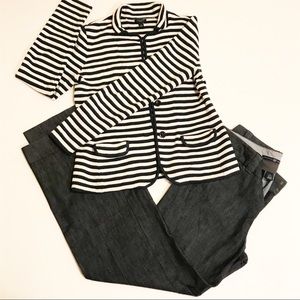 ANN TAYLOR STRIPED BLAZER | SIZE SMALL
